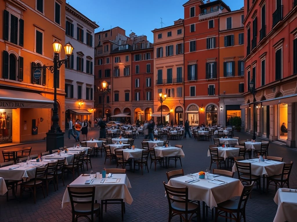 Piazza Brin di sera