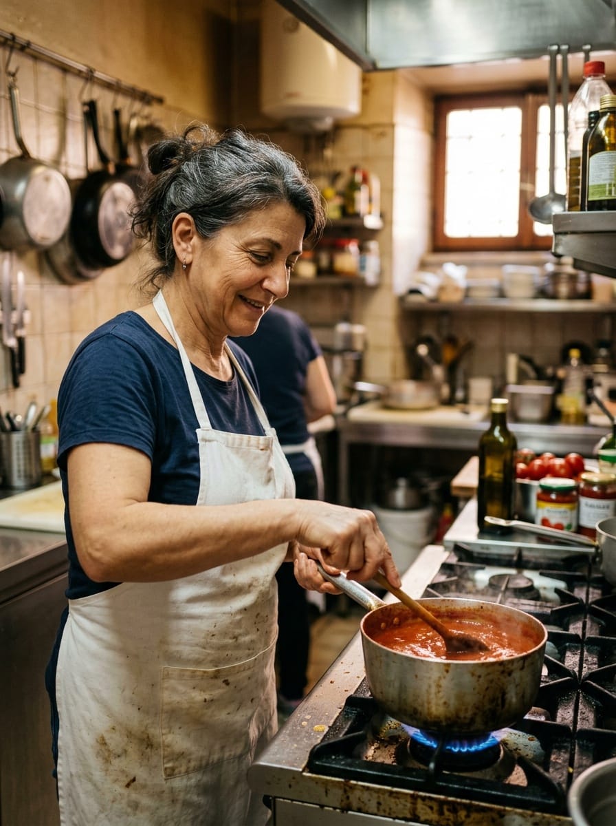 Marzia in cucina